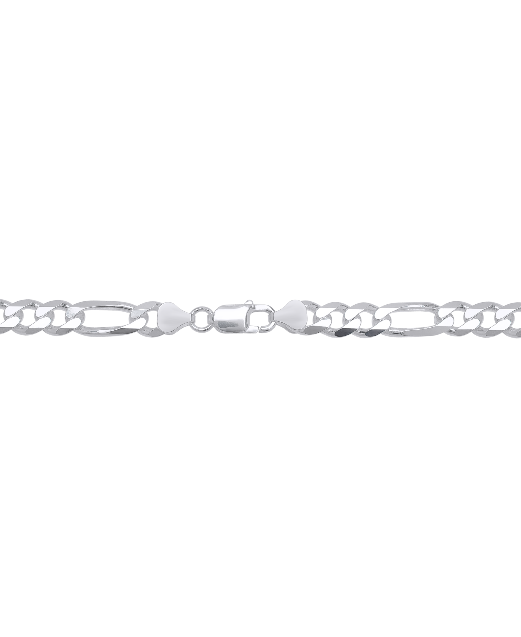 Sterling Silver DC FLAT FIGARO Necklace 30"