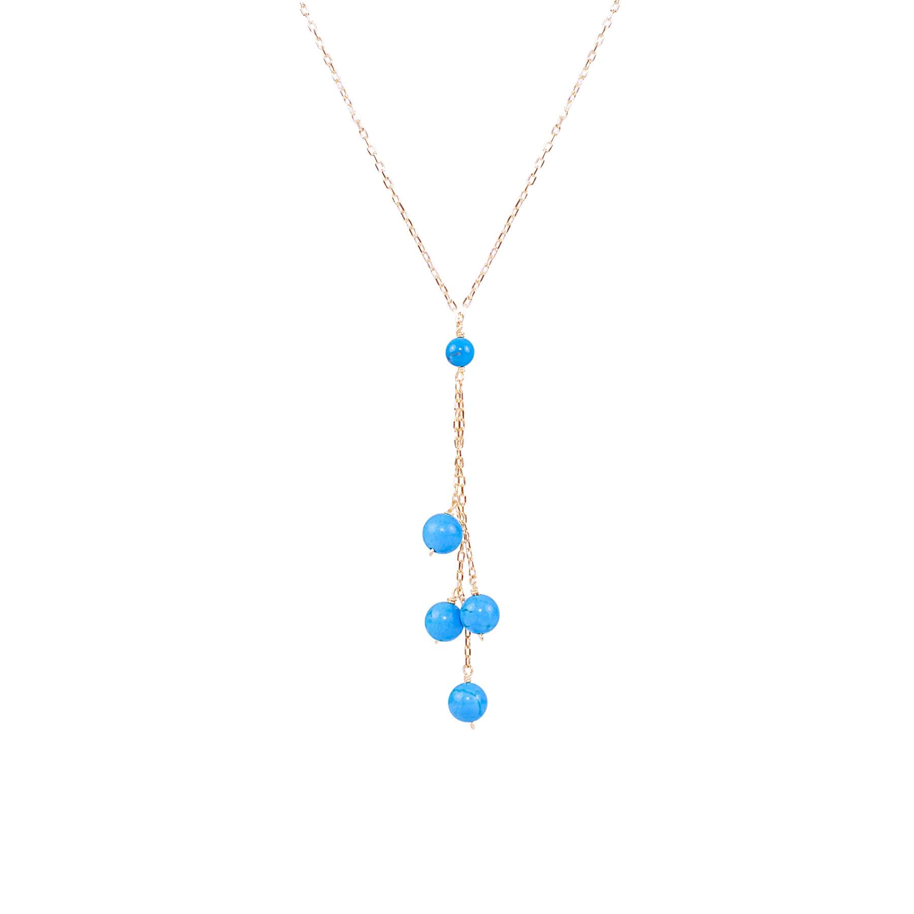 14k Turquoise Necklace 17"