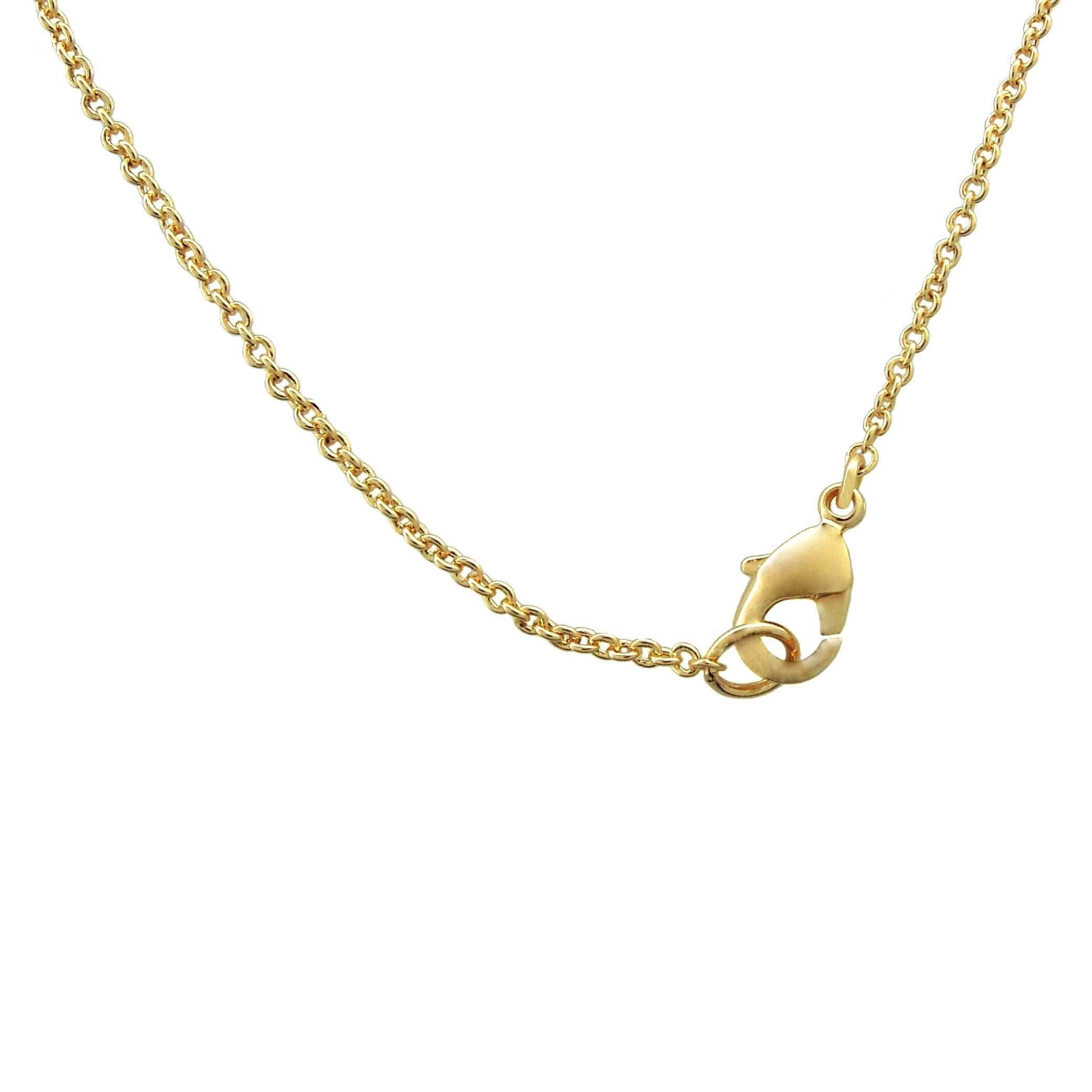 14K Yellow Gold Plated Diamond Accent Initial Pendant-B