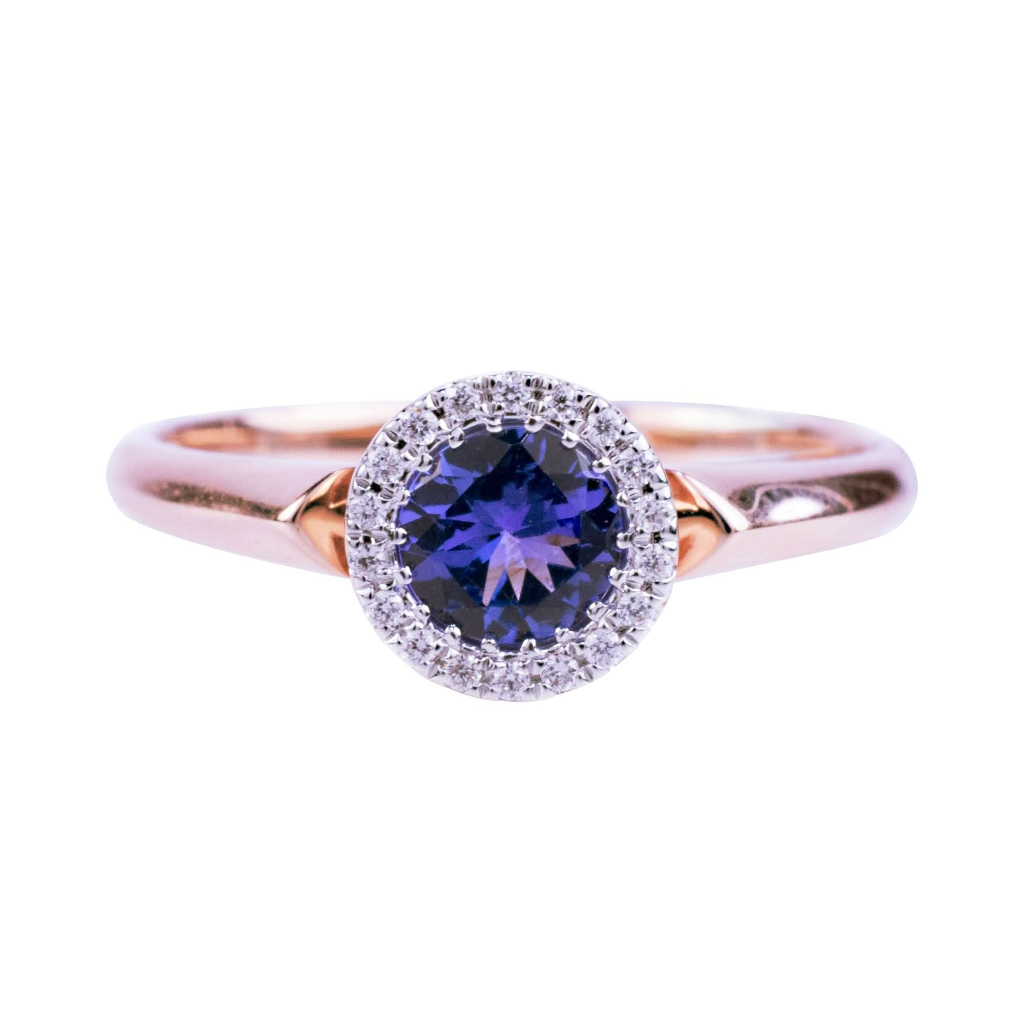 14k Tanzanite Vs Diamond Ring