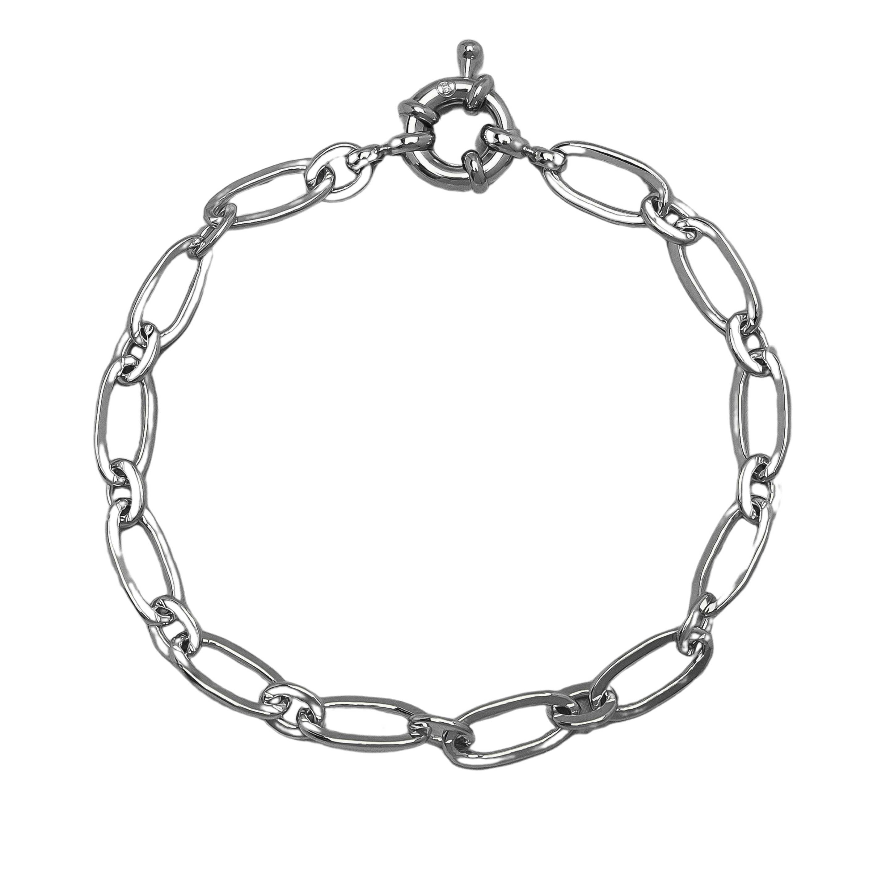 Silver Plated Thin Rolo Link Bracelet