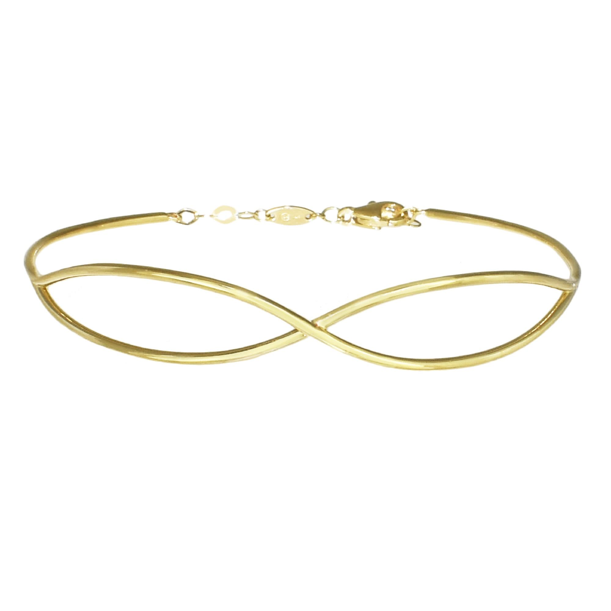 Séchic 14k Wire Intertwined Bangle with Lobster Closure 7.5"