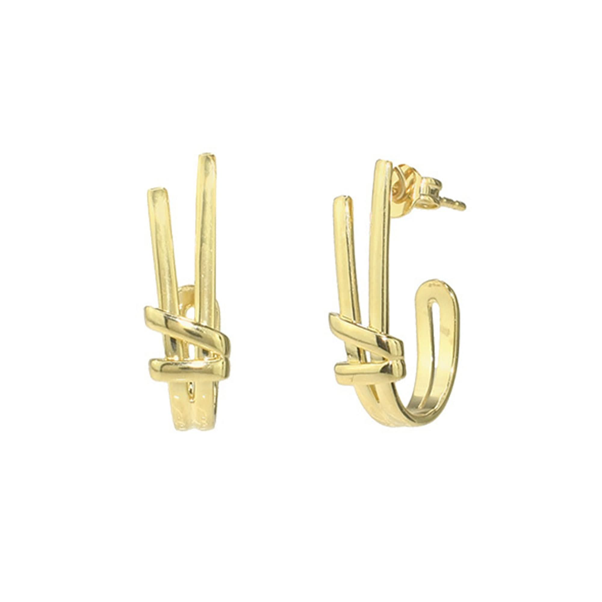 Séchic 14k Curved Hashtag Ear Hugger with Post