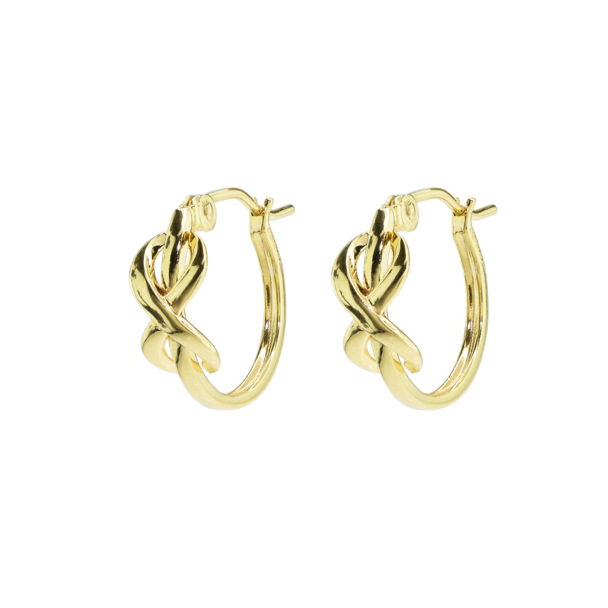 Séchic 14k 14mm Hoop Through Infinity Earrings - chicjewelry4u.com