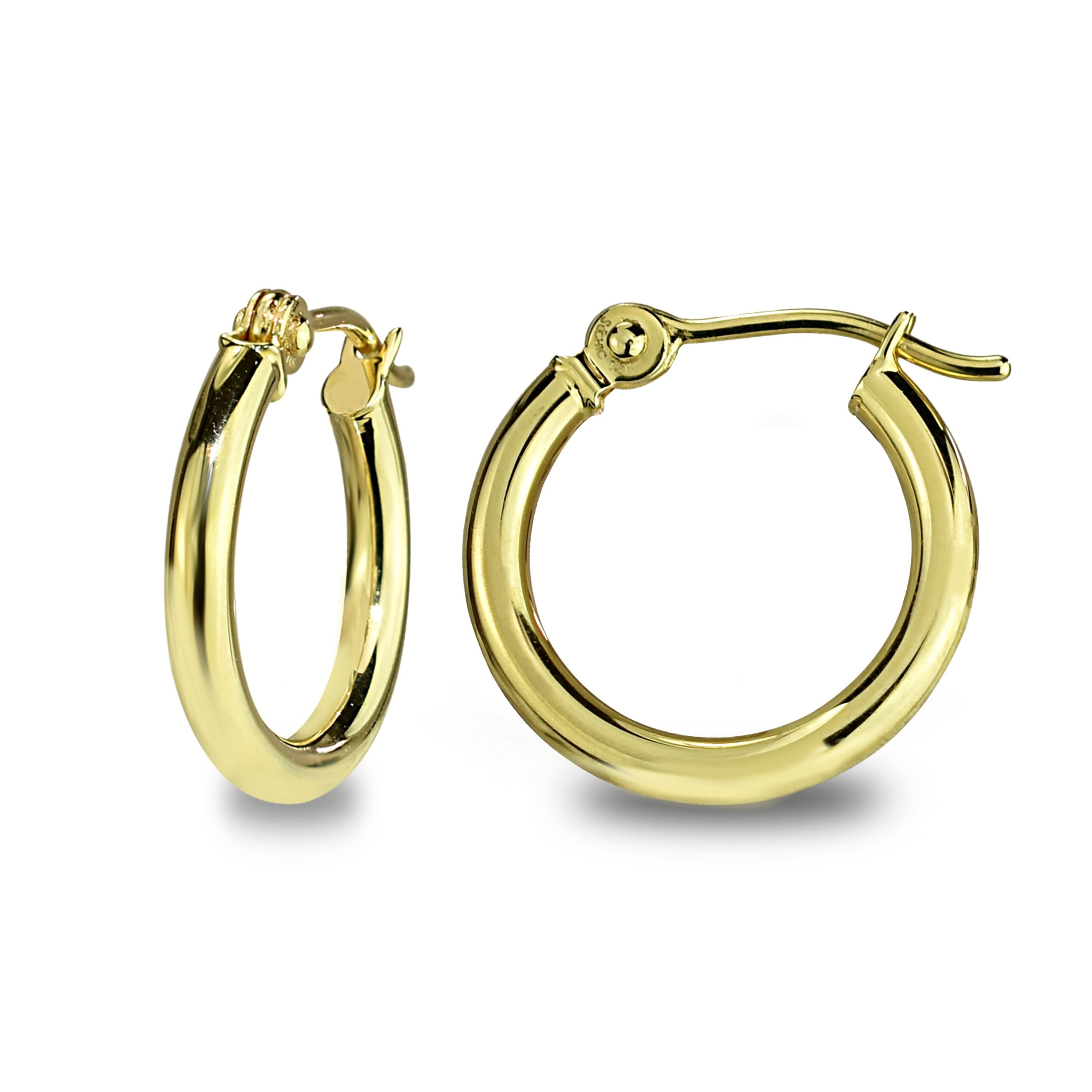 Séchic 14k Classic Hoop Earrings 15mm/20mm