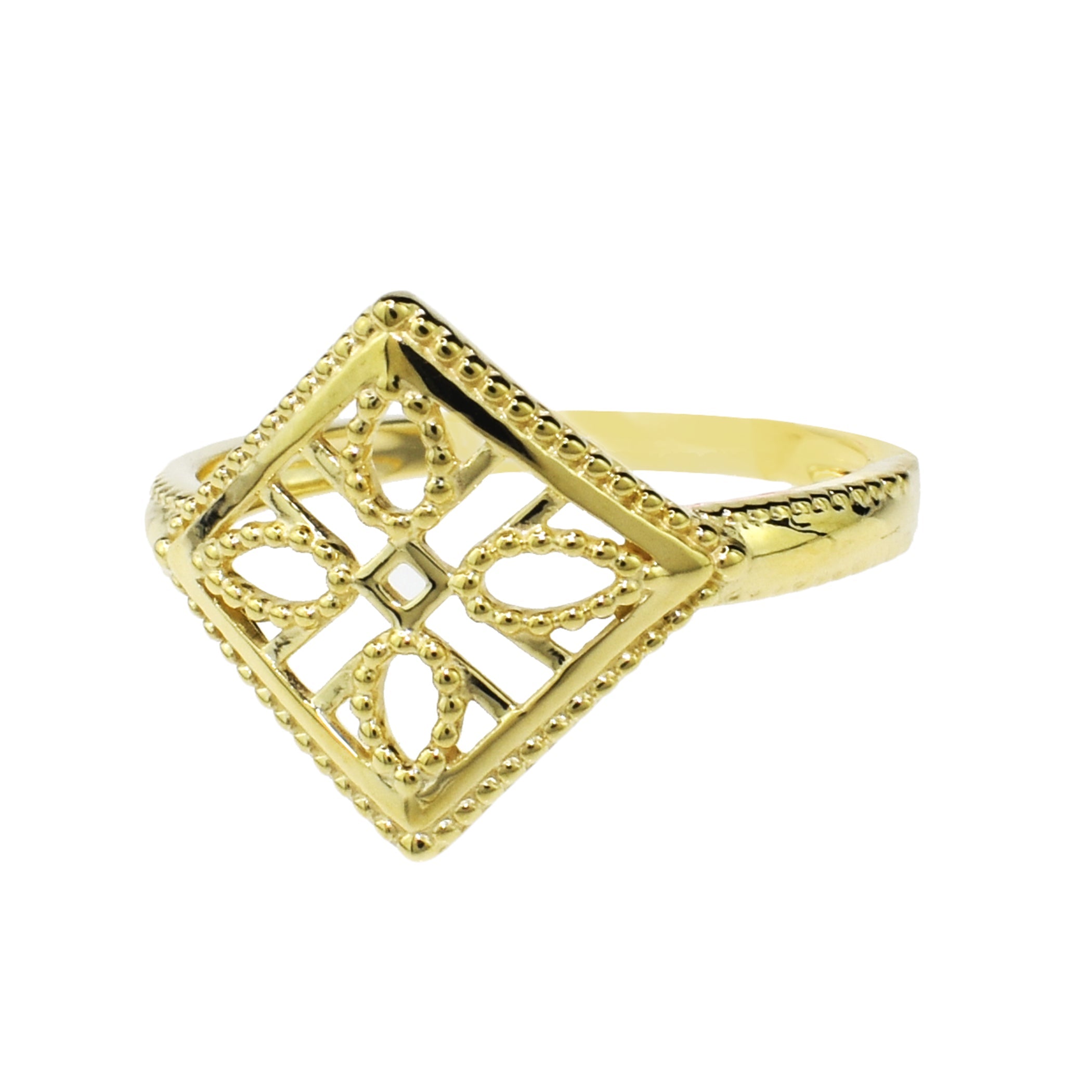 Séchic 14k Gold Deco Style Ring - chicjewelry4u.com