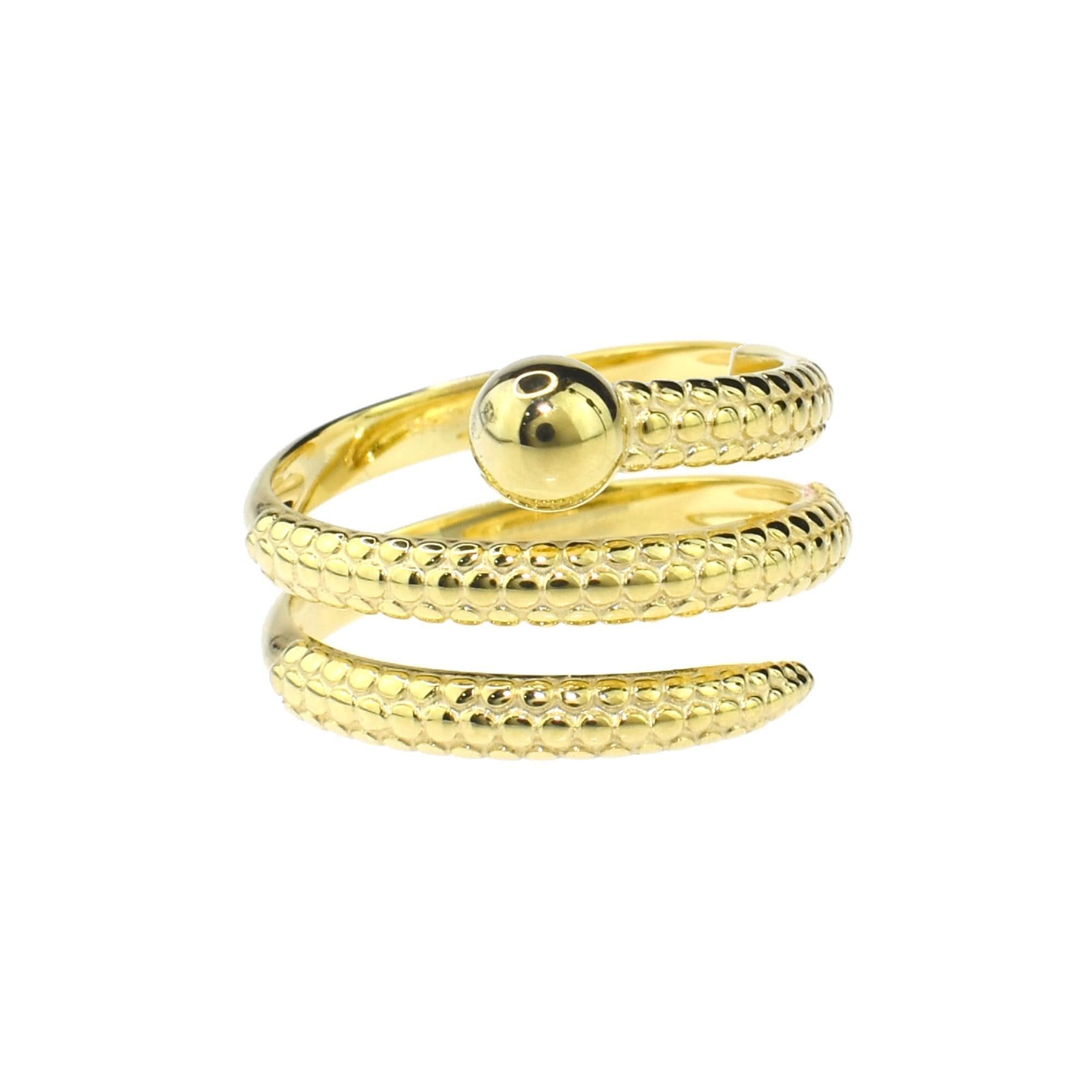 Séchic 14k Globe Swirled Ring