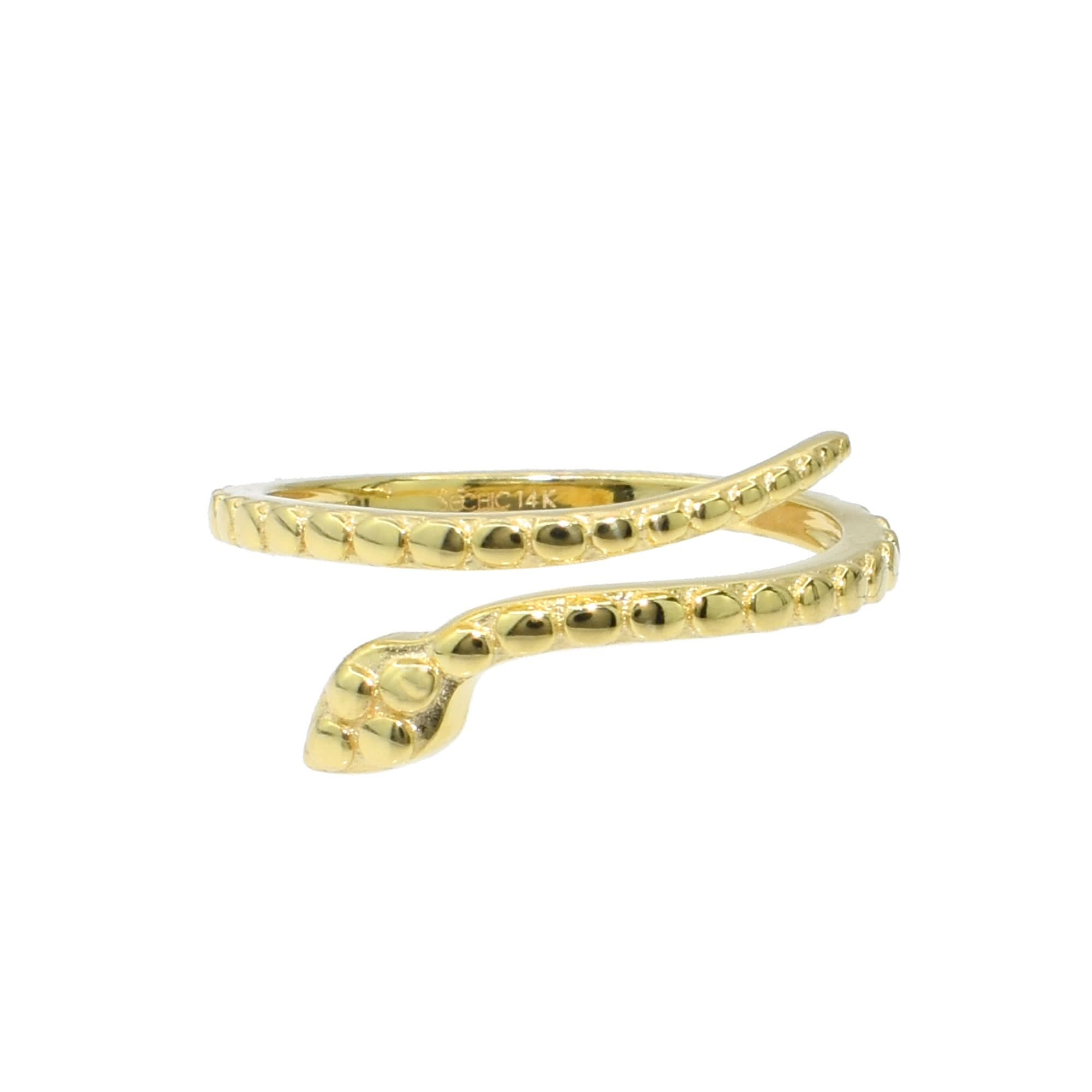 Séchic 14k Snake Spiral Open Ring