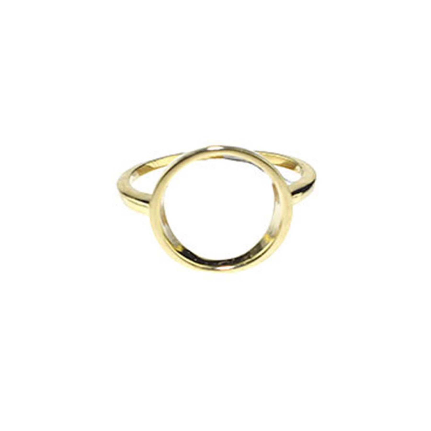 14k Circle Centered Ring - Size 7