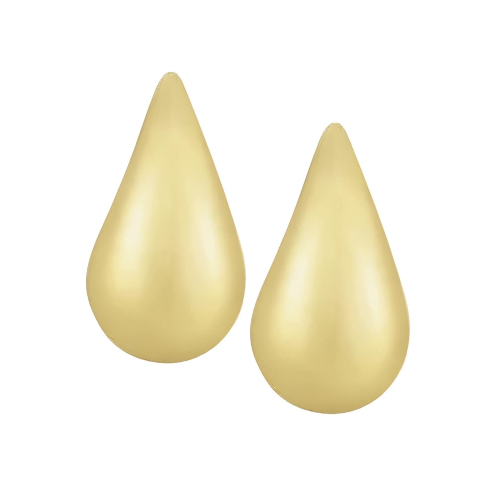 Chic Jewelry 4U - Gold Plated Chunky Teardrop Earrings