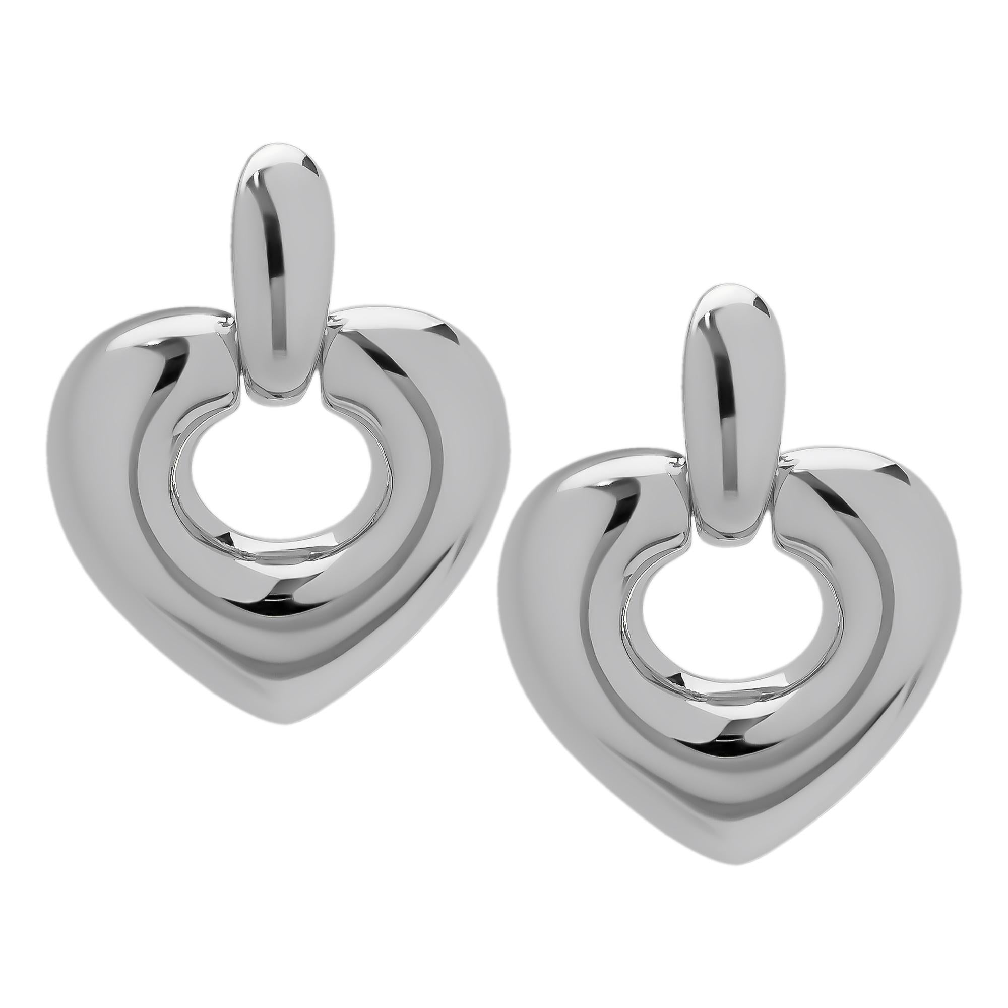 Chic Jewelry 4U - Silver Plated Heart Stud Earrings