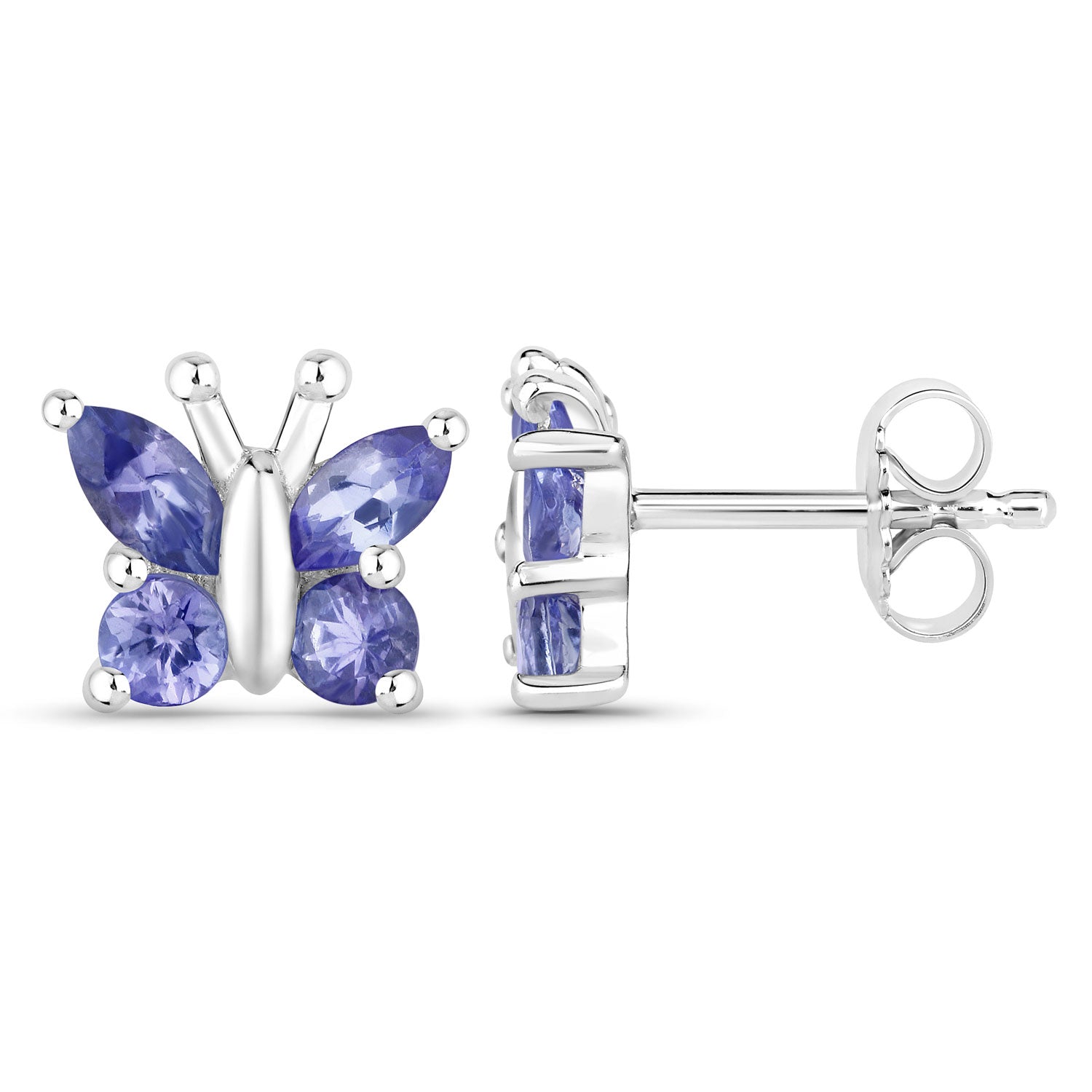 Genuine Tanzanite Sterling Earrings: Sparkling Elegance