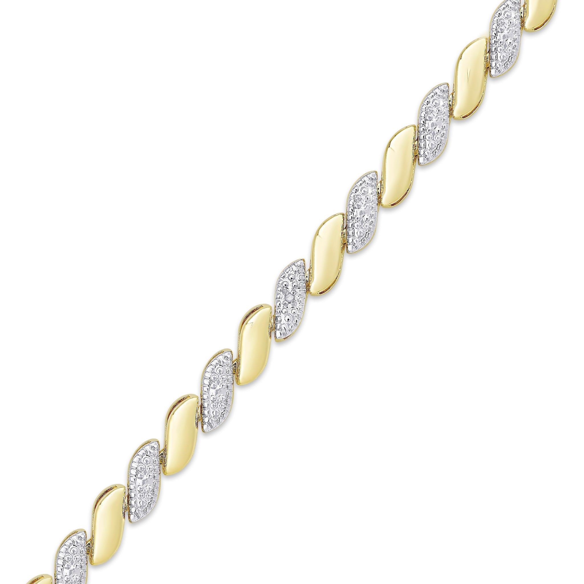 Gold Plated Diamond Accent San Marco Bracelet