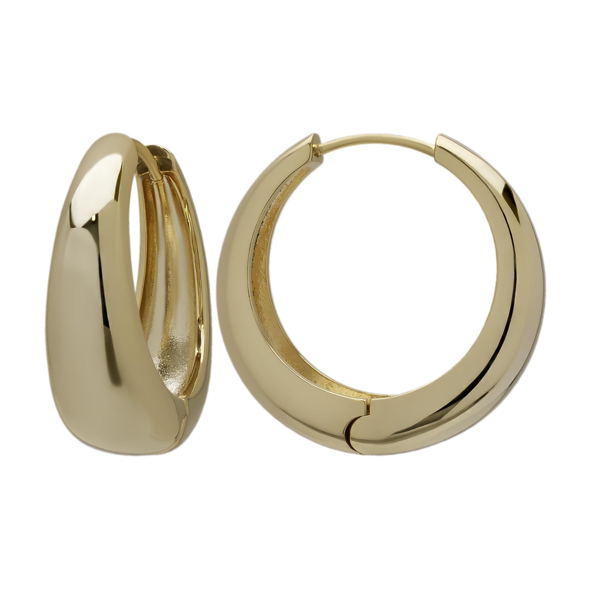 Radiant Glamour Gold Plated 25mm Hoop Earrings