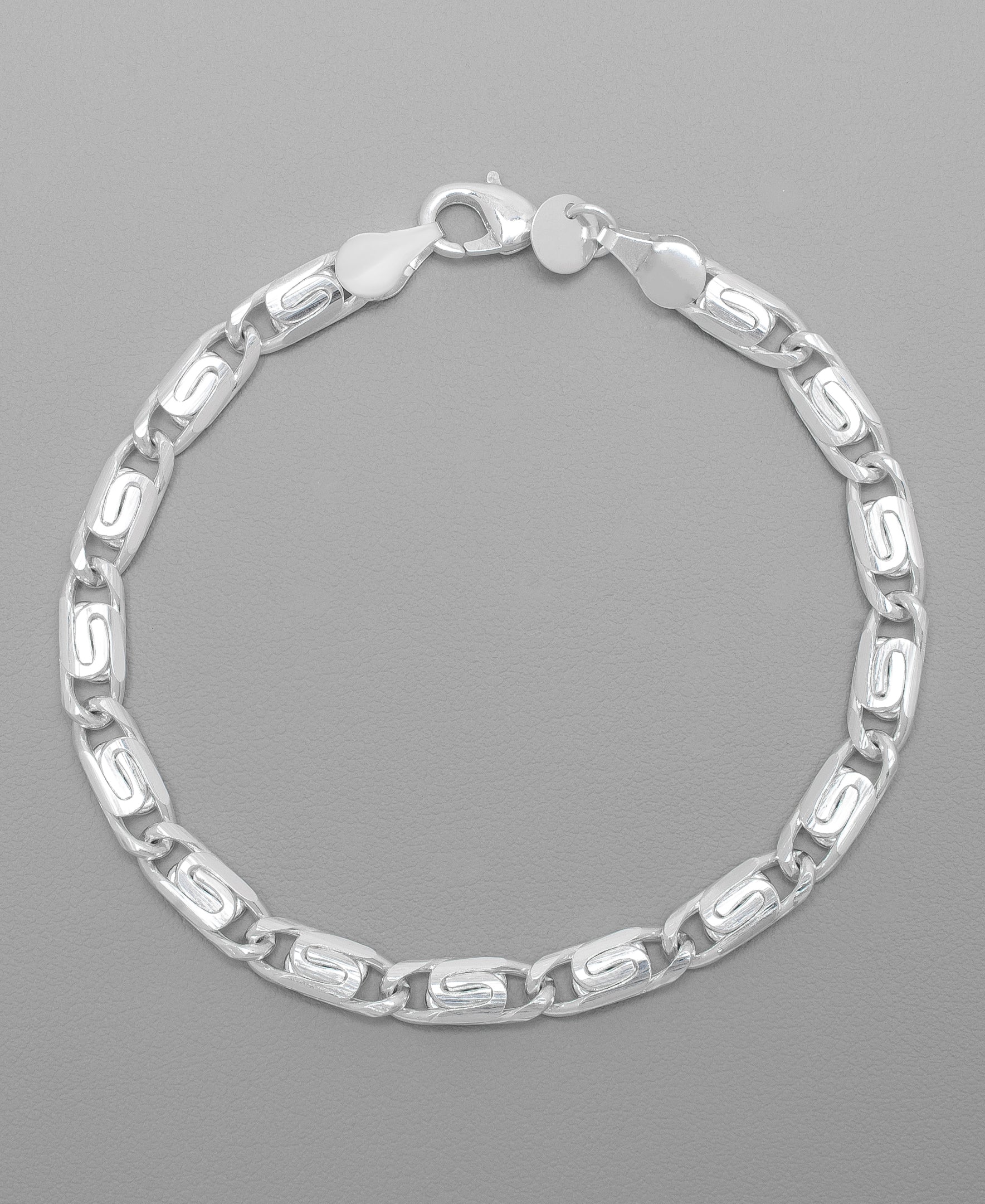 Silver Plated Figaro Link Chain Bracelet