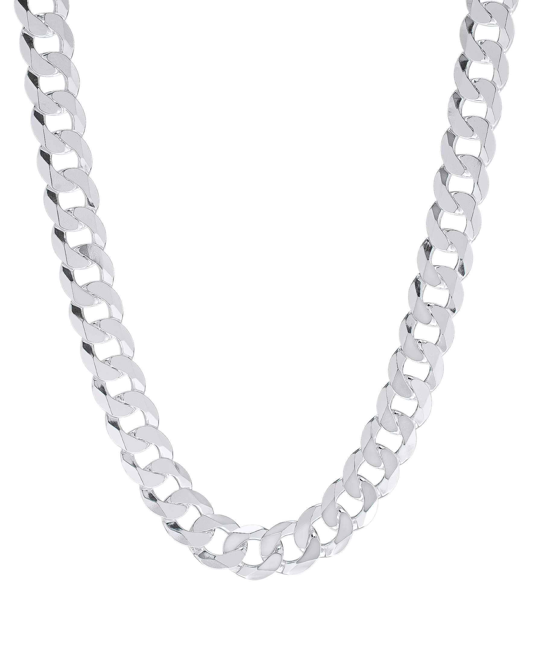 Sterling Silver DC FLAT CURB Necklace 22"
